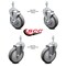 Service Caster 5 Inch Thermoplastic Rubber Swivel 10mm Threaded Stem Caster Brake SCC, 2PK SCC-TS20S514-TPRB-M1015-2-TLB-2 - alternate 1